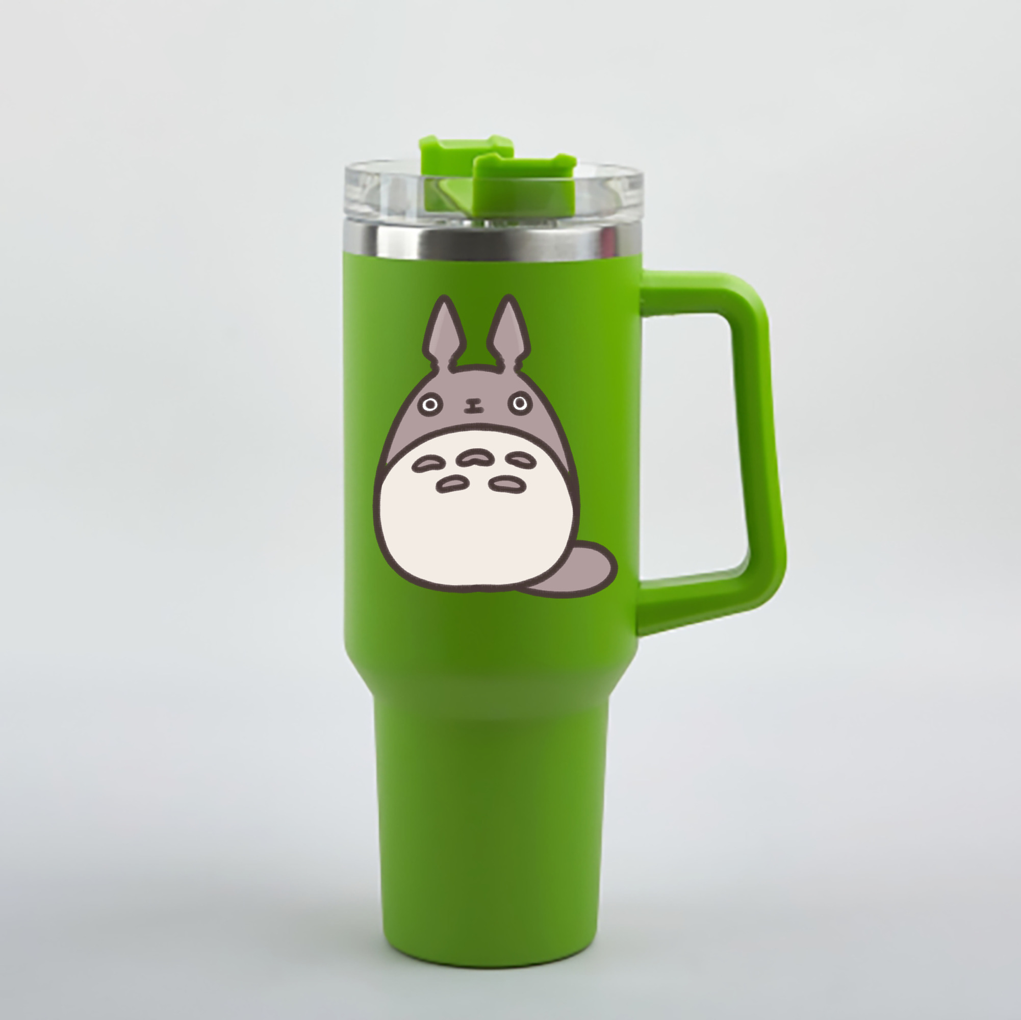 （画像用） となりのトトロ 草壁メイ 草壁サツキ My Neighbor Totoro Satsuki Kusakabe Mei Kusakabe 1200mL車用タンブラー - クリスタルステッカー（プラスチックストロー付き）